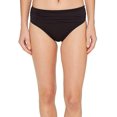 thumbnail image 1 of Tommy Bahama Pearl High-Waist Hipster Bikini Bottom Black Women's Swimwear, XL, 1 of 2