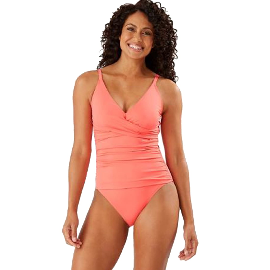 Tommy Bahama Pearl One-Piece Swimsuit, Paradise Coral, 14 