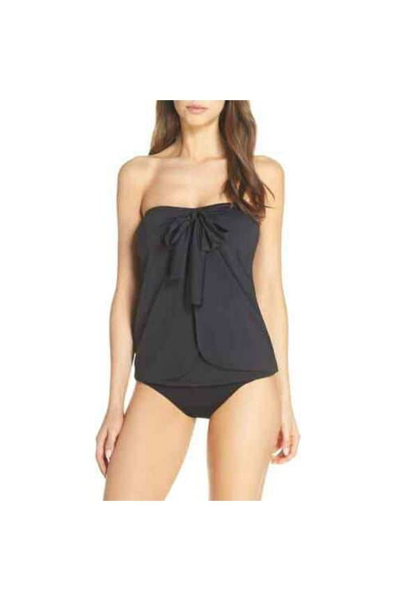 Pearl Sarong Bandini Swim Top, Black, Medium