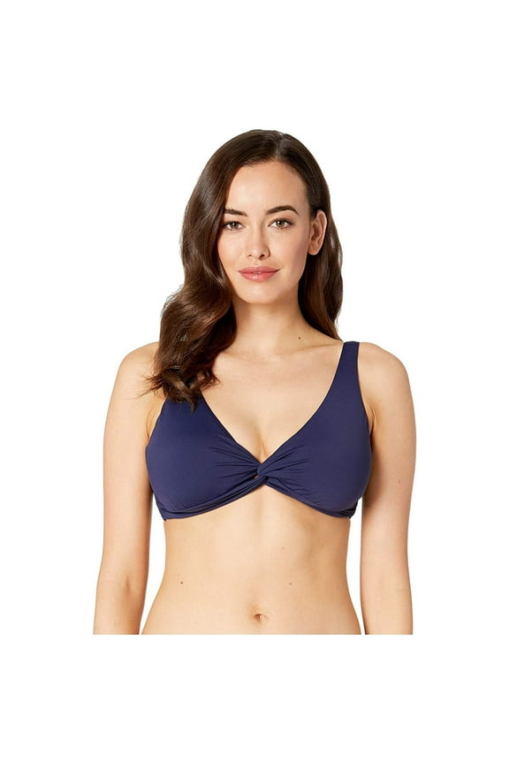 Pearl Underwire Over The Shoulder Front Bra, Navy, LD/DD