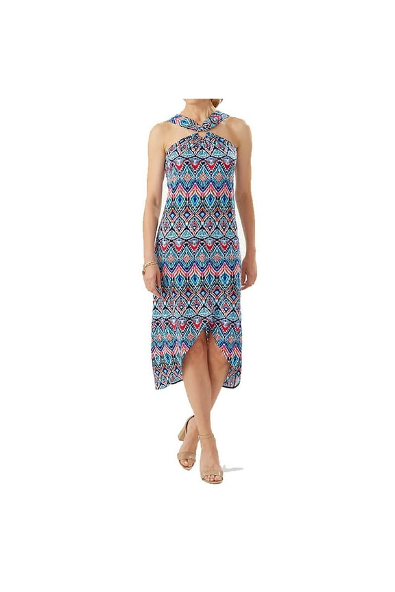 Prima Peacock Midi Dress, Amalfi Sea, Small