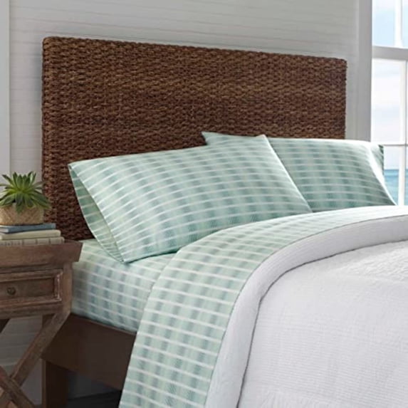 Tommy Bahama - Queen Sheets, Cotton Percale Bedding Set, Crisp & Cool, Stylish Home Decor (Off The Grid Green, Queen) the Grid Green Queen