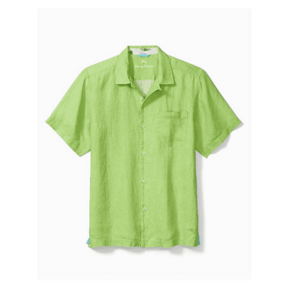 Tommy Bahama ST324636 Sea Glass Camp Shirt Lime Grass Green S