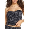 thumbnail image 1 of Tommy Bahama Sea Swell Strapless Long Bandini Swim Top, Black, S, 1 of 2