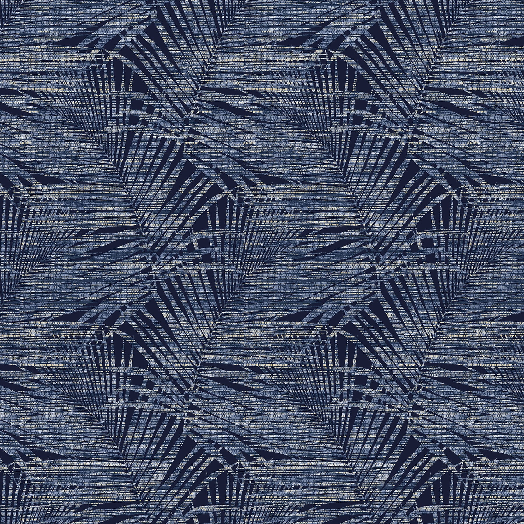 Indigo Vinyl Peel and Stick Tropical Wallpaper Roll