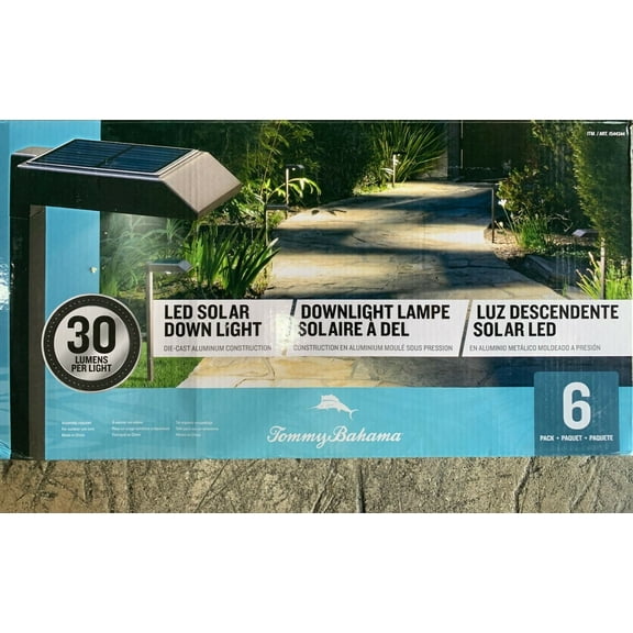 Tommy Bahama Solar Warm White LED Landscape & Walkway Light (6 Pack)