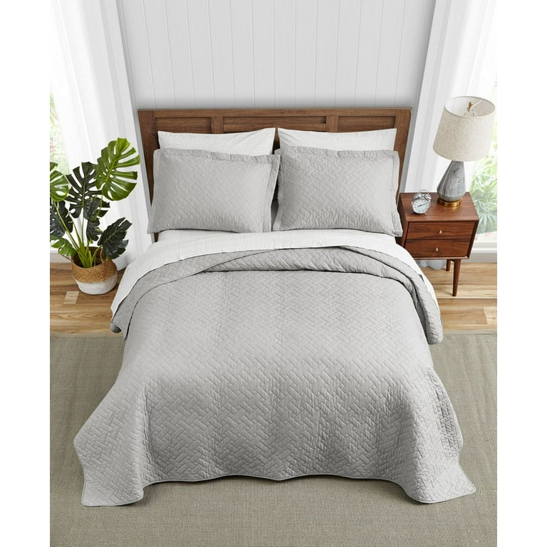 Tommy Bahama Solid Quilt Set - White - Twin