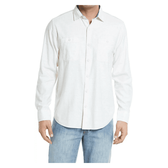 Tommy Bahama Sorrento Sands Slub Button-Up Shirt Moon Rock XL