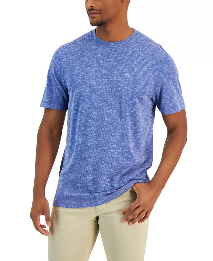 Tommy Bahama T-Shirt Men's Small Blue Splash Cali Beach Solid Regular Fit