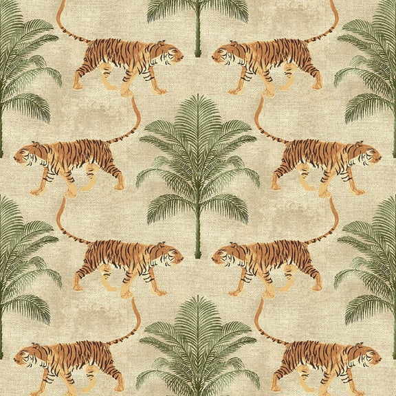 Tommy Bahama Tiger and Tree Hemp Peel & Stick Wallpaper - 20.5 in. W x 18 ft. L