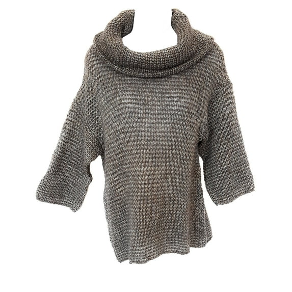 Tommy Bahama Turtle Neck Short Sleeve Sweater, Wet Sand, Small