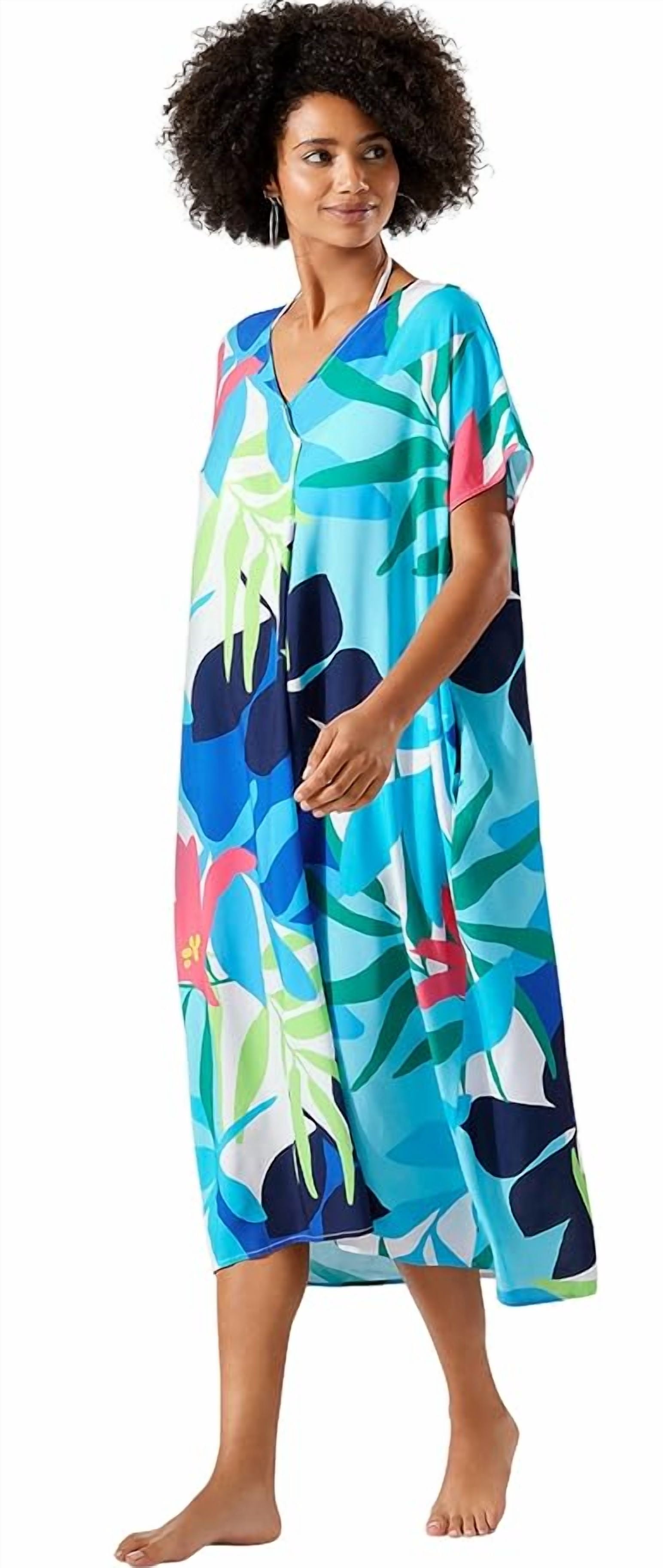 Tommy Bahama WHITE MULTI Paloma Palms Kaftan Tunic Swim Cover-Up Dress, US Large - Walmart.com Tommy Bahama WHITE MULTI Paloma Palms Kaftan Tunic Swim Cover-Up Dress, US Large - Walmart.com