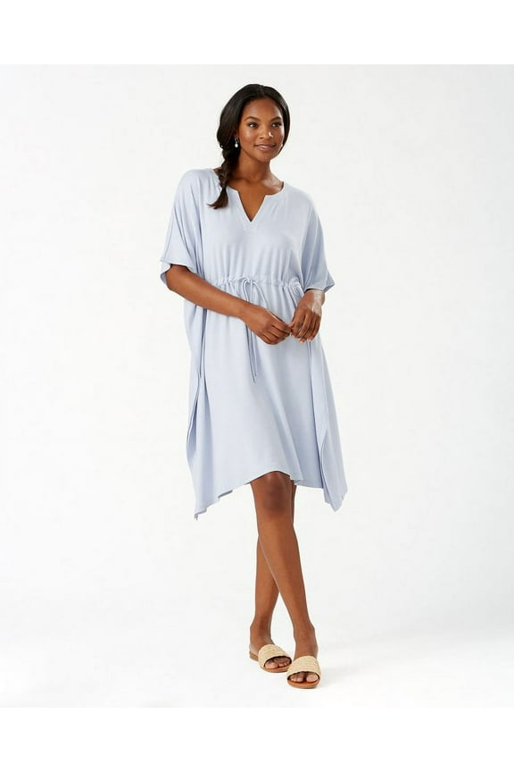 Women's Island Soft Sea Coast Caftan Dress, Dream Sky, Small