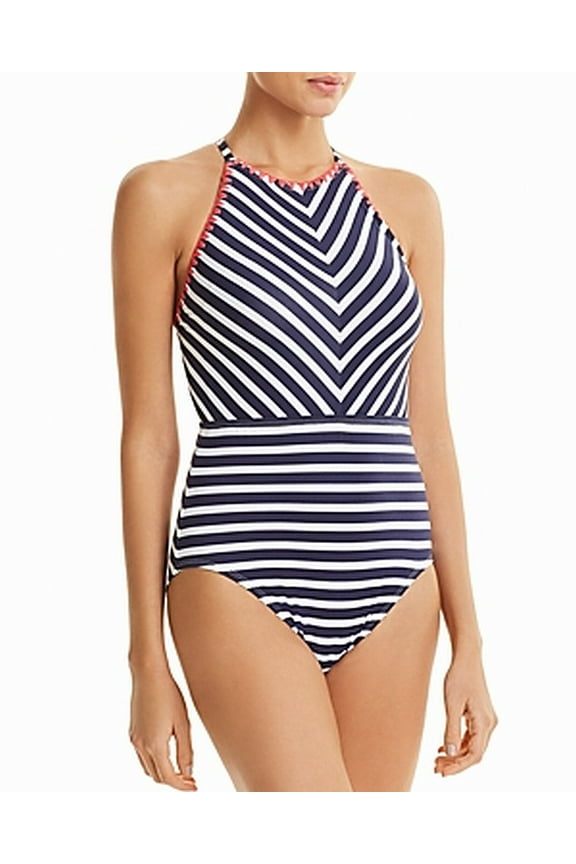Womens One-Piece Striped Swimwear