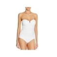 thumbnail image 1 of Tommy Bahama Women's Pearl V-Front Bandeau One-Piece Swimsuit, White, 14, 1 of 2