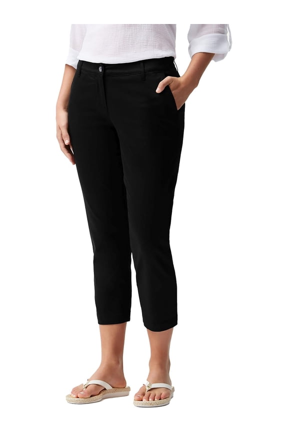 Womens Tencel Crop Ankle Pants