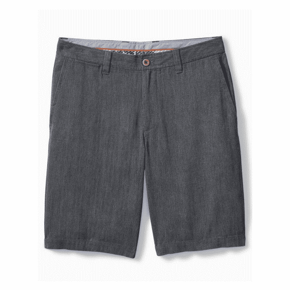 Tommy Bahama mens Havana Herringbone Silk-Blend Short, 30, Navy