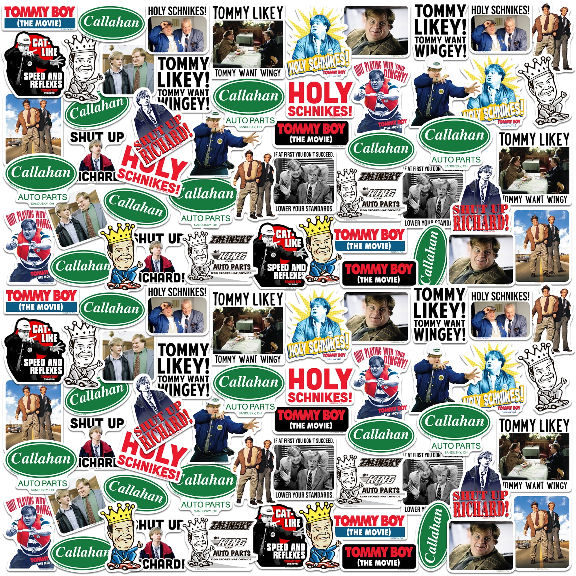 Tommy Boy 100ct Vinyl Large Deluxe Stickers Variety Pack Iconic Movie ...