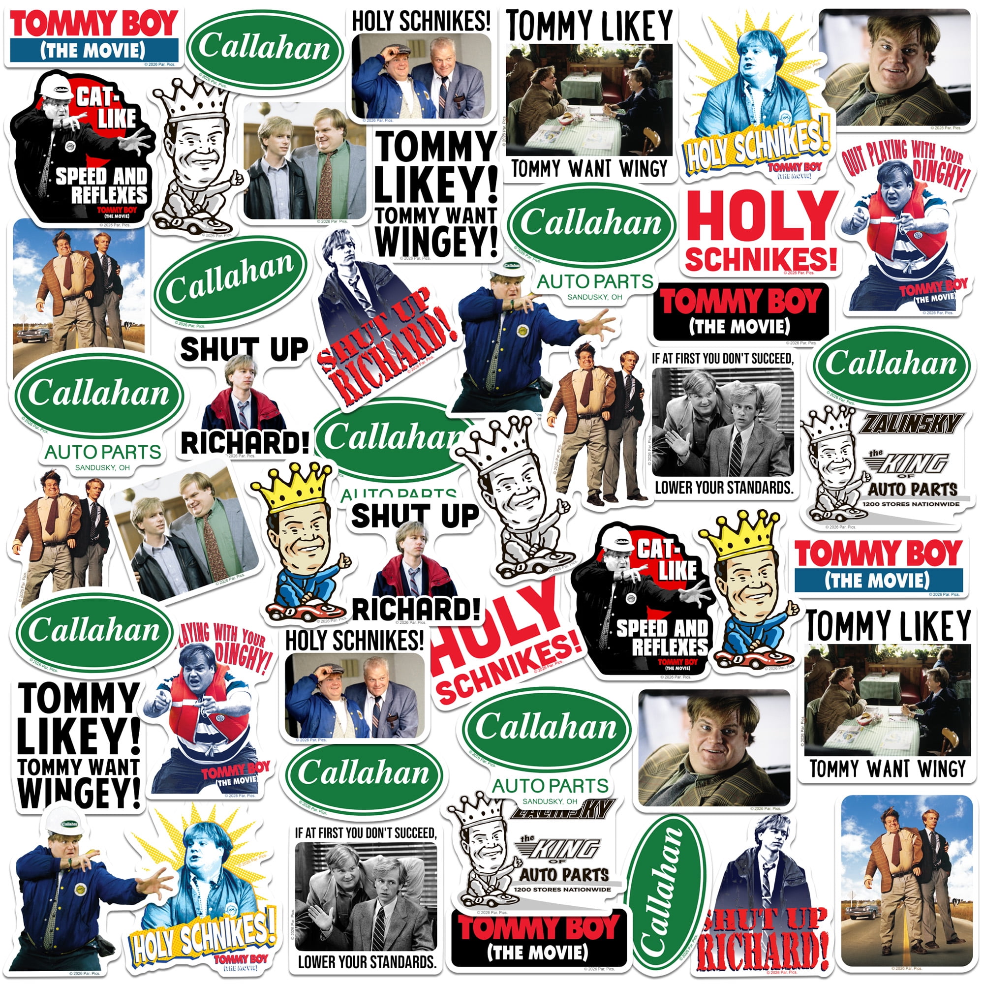 Tommy Boy 50ct Vinyl Large Deluxe Stickers Variety Pack Iconic Movie ...
