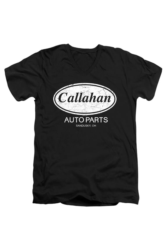 Callahan Auto Parts, Sandusky, OH Unisex Adult V-Neck T Shirt (X-Large) Black