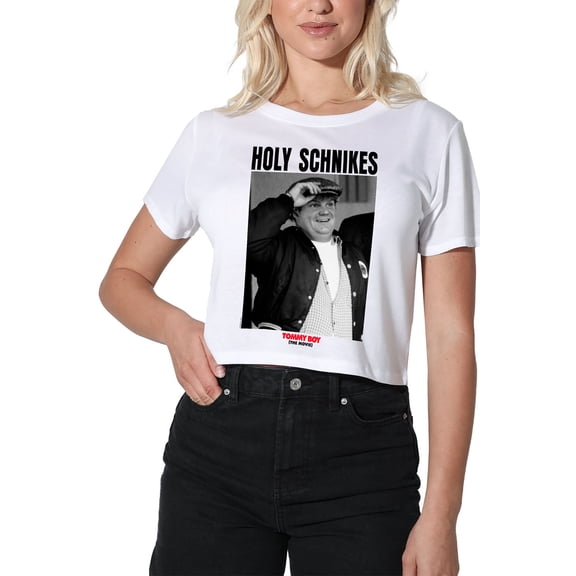 Tommy Boy Holy Schnikes Women's Crop Top T-Shirt, White, Small