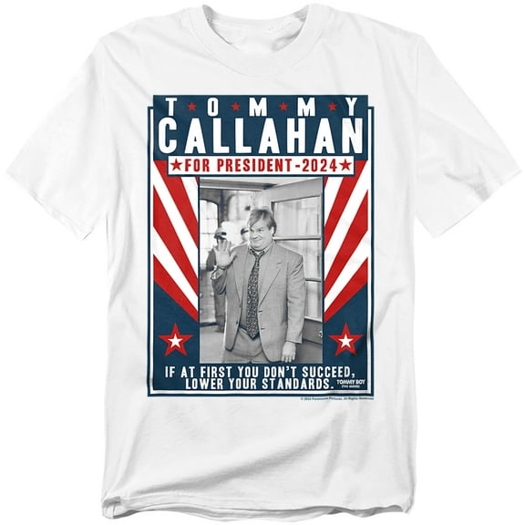 Tommy Boy T-Shirt Callahan For President 2024 Lower Your Standards Unisex Graphic Tee for Men & Women