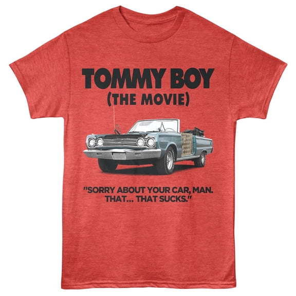 Tommy Boy Sorry About Your Car Man Men's T Shirt (RedHeather, Adult4XL)