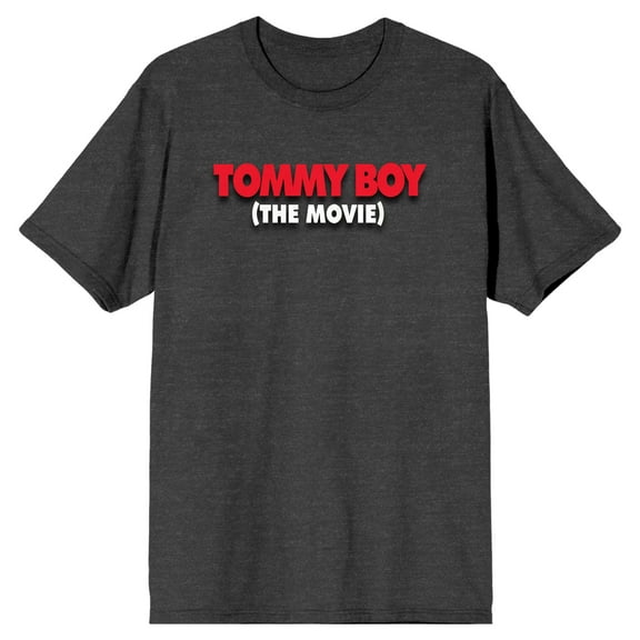 Tommy Boy The Movie Logo Crew Neck Short Sleeve Charcoal Heather Men's T-shirt -Medium
