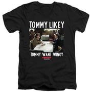 Tommy Boy Tommy Likey Unisex Adult V-Neck T Shirt Large Black