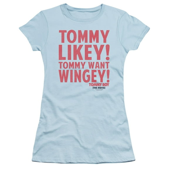Tommy Boy Want Wingey Junior Women's T-Shirt Sheer Light Blue