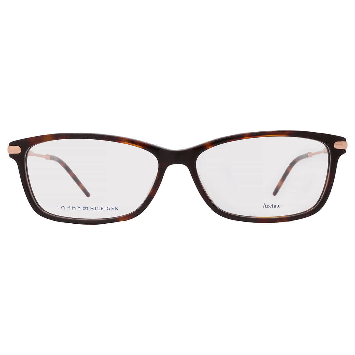 Tommy Hilfiger Rectangle Havana Acetate Frame Tommy Hilfiger Men main image 4
