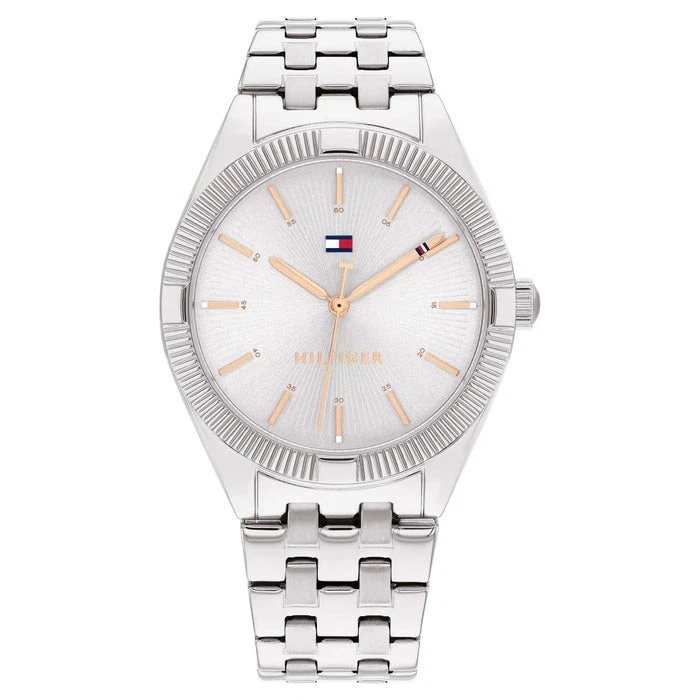 Tommy Hilfiger Gracie Women\'s Watch Silver Tone White Leather  New Battery Tommy Hilfiger Women main image 4