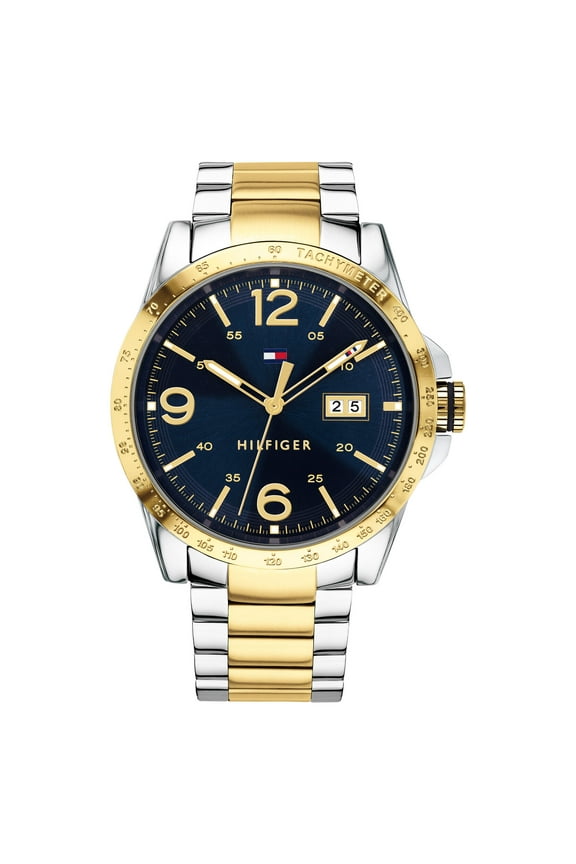 1791453 Blue/Gold Tone Date Indicator Dial Two Tone Stainless Steel Men's Watch