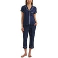 thumbnail image 1 of Tommy Hilfiger 2 Piece Notch Collar Pajama Set (Navy, Medium), 1 of 4