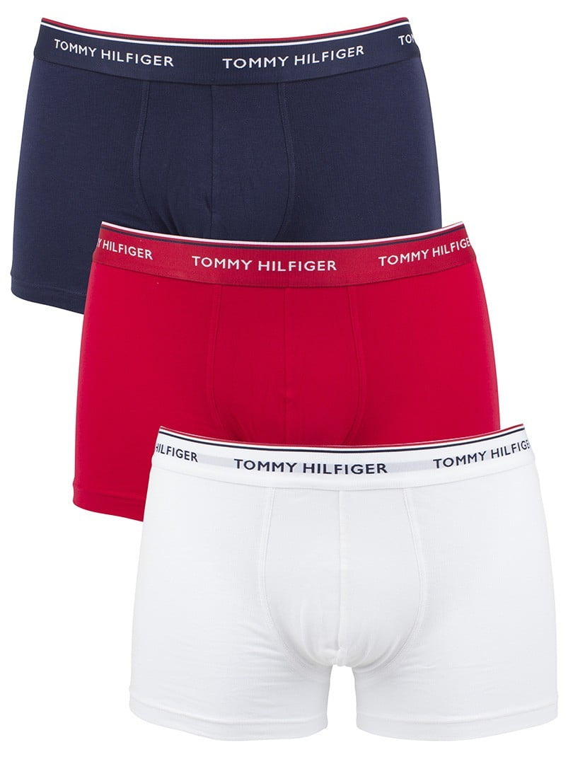 Men's Tommy Hilfiger 09T3492 Everyday Micro Performance Trunks - 3 Pack  (Blue Multi L) 