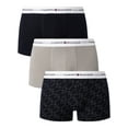 thumbnail image 1 of Tommy Hilfiger 3 Pack Signature Cotton Essentials Trunks, Multicoloured, 1 of 9