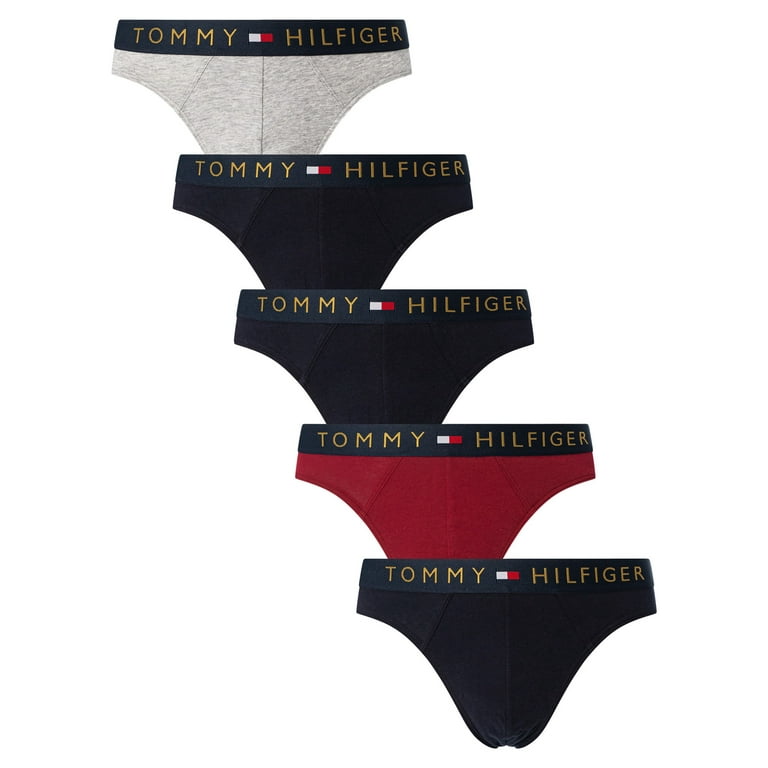 Tommy Hilfiger 5 Pack Multicoloured Gold WB Briefs