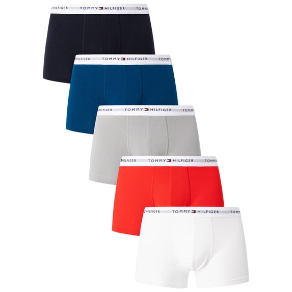 Tommy Hilfiger 5 Pack Trunks, Multicoloured