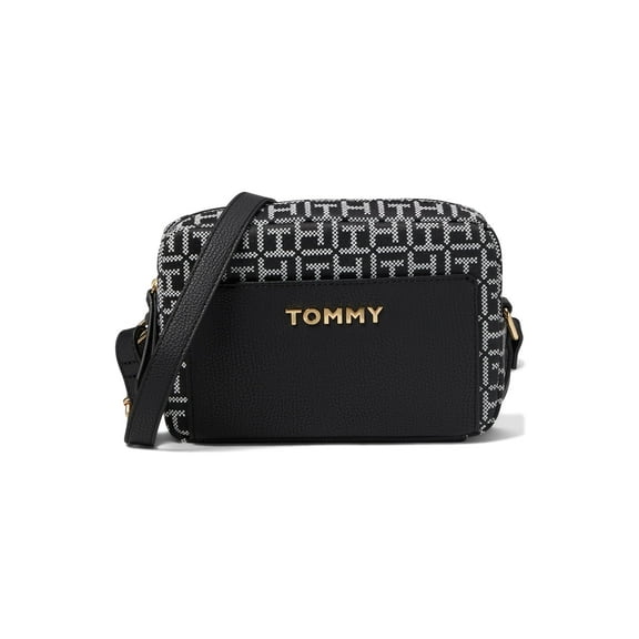 Tommy Hilfiger Alexis II Camera Crossbody Square Monogram Jacquard Black/White One Size