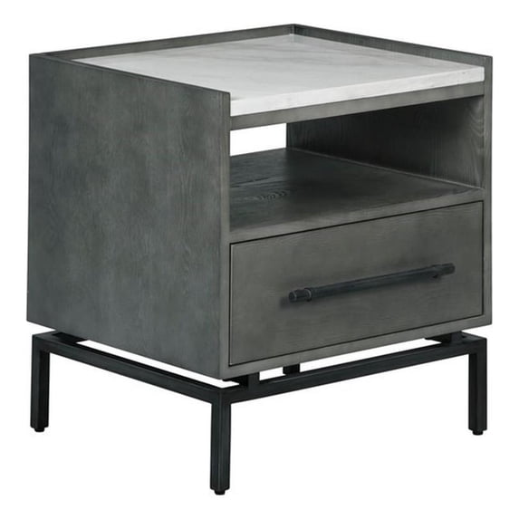 Tommy Hilfiger Ascher Bedside Table in Nantucket Gray