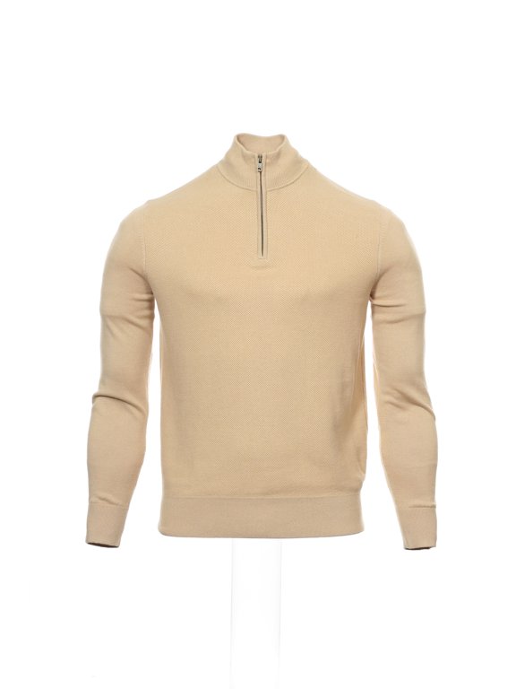 Beige Gradient Half Zip Sweater , Size 2XLarge