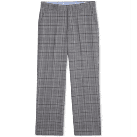 Tommy Hilfiger Big Boy's Stretch Windowpane Plaid Suit Pants Grey Size 14