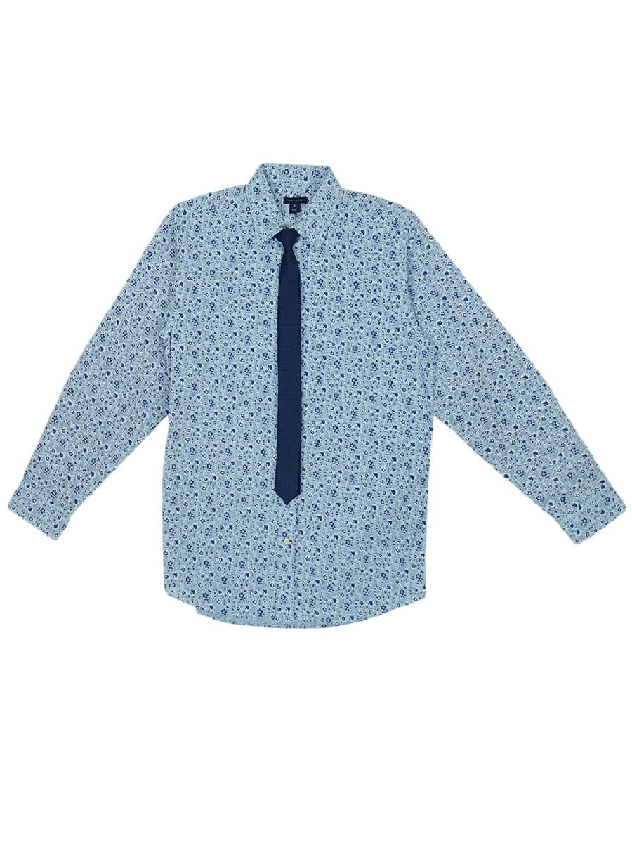 Tommy Hilfiger Big Boys Floral-Print Shirt \u0026 Necktie Set (18, Dragonfly)