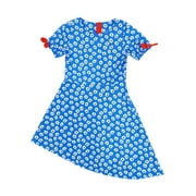 Tommy Hilfiger Big Girls Asymmetrical Floral-Print Dress (L, Directoire Blue)