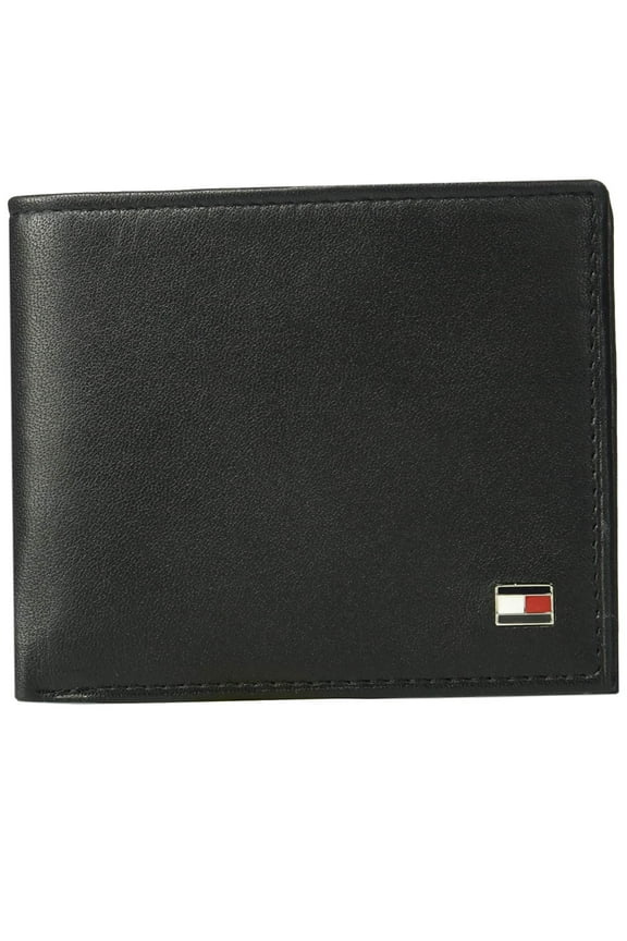 Blocking Leather ID Billfold Wallet, Black