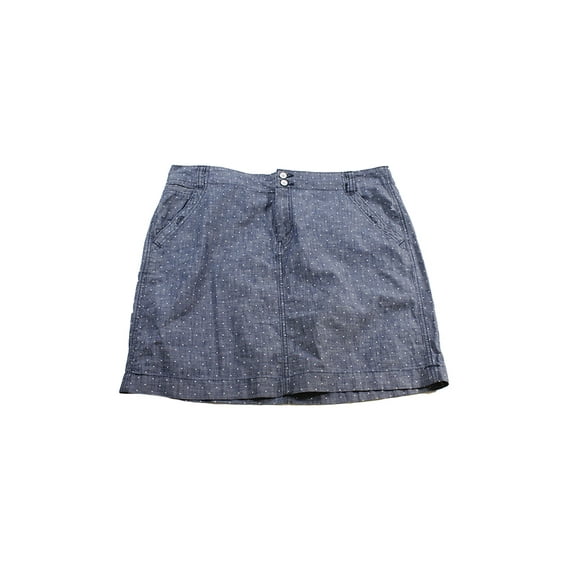 Tommy Hilfiger Blue Dotted Chambray Skirt 14