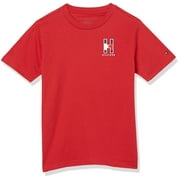 Tommy Hilfiger Boys' Short Sleeve Matt H Crew Neck T-Shirt, Scarlet Sage, 6