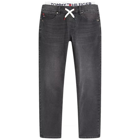 Tommy Hilfiger CHARCOAL Boys Logo Waist Band Denim Jeans, US 7