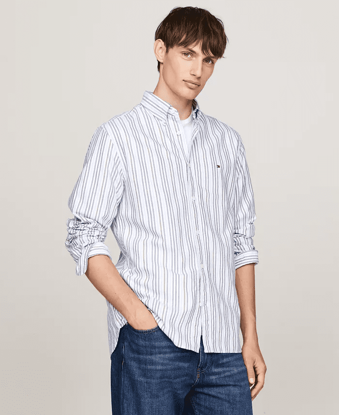 Tommy Hilfiger CLOUDY BLUE Men's Heritage Regular-Fit Oxford Shirt, US Medium - Walmart.com Tommy Hilfiger CLOUDY BLUE Men's Heritage Regular-Fit Oxford Shirt, US Medium - Walmart.com