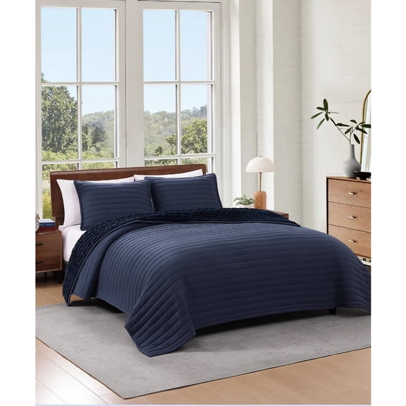 Tommy Hilfiger Classic Comfort Solid Reversible 3-Pc. Quilt Set, Full/Queen